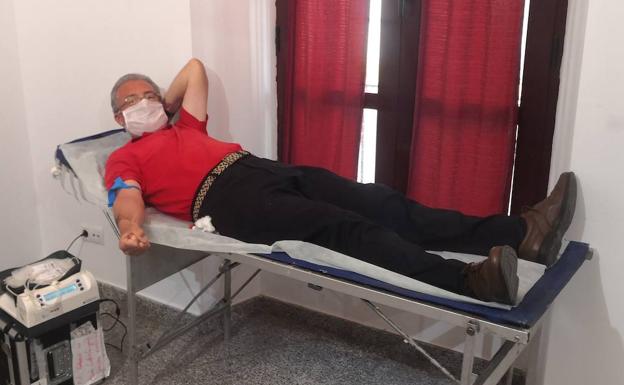 José Antonio González, coordinador local de la Hermandad de Sangre, nunca falla a la cita de las donaciones