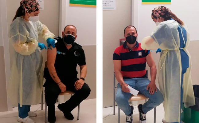 La Policía Local y Guardia Civil reciben la primera dosis de la vacuna