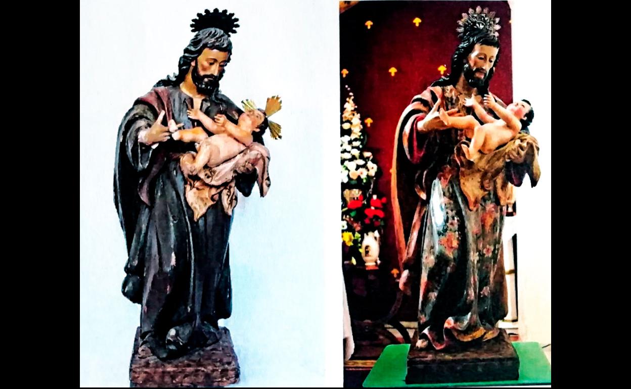 Restauración del san José de S. Bartolomé