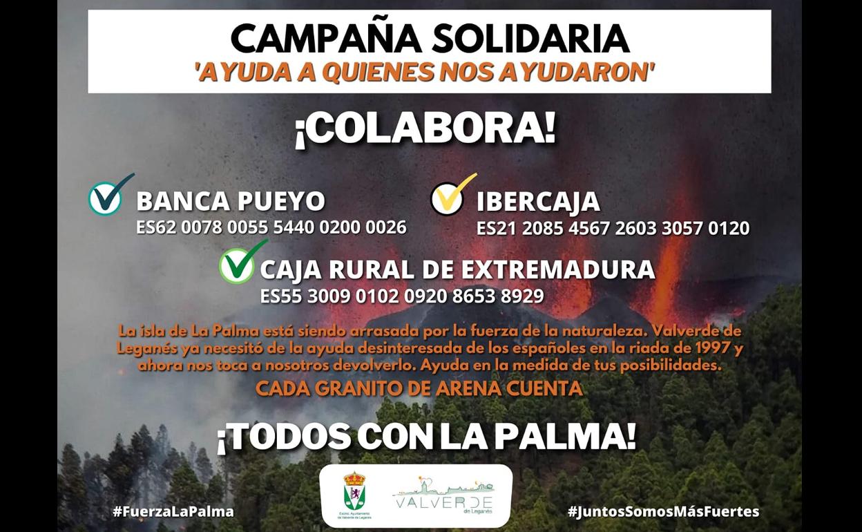 En marcha una campaña para ayudar a los afectados en La Palma