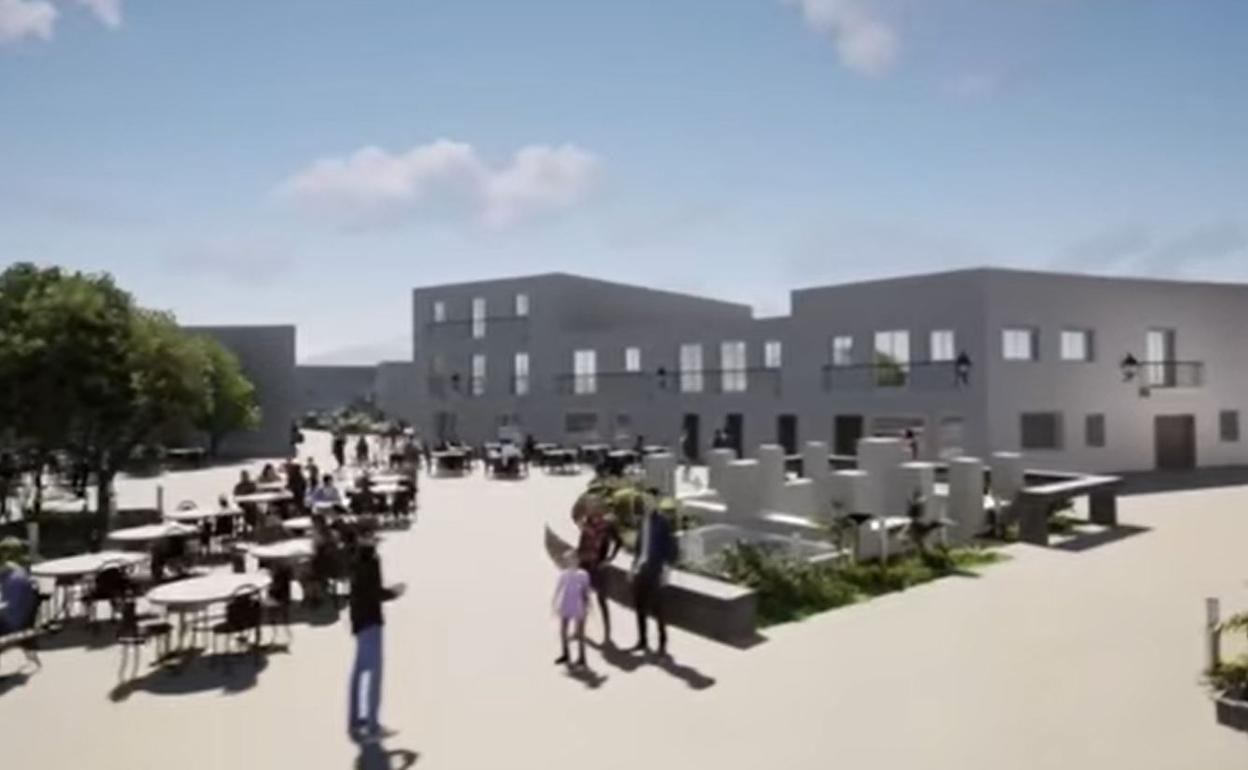 Imágen en 3D de cómo quedará la plaza