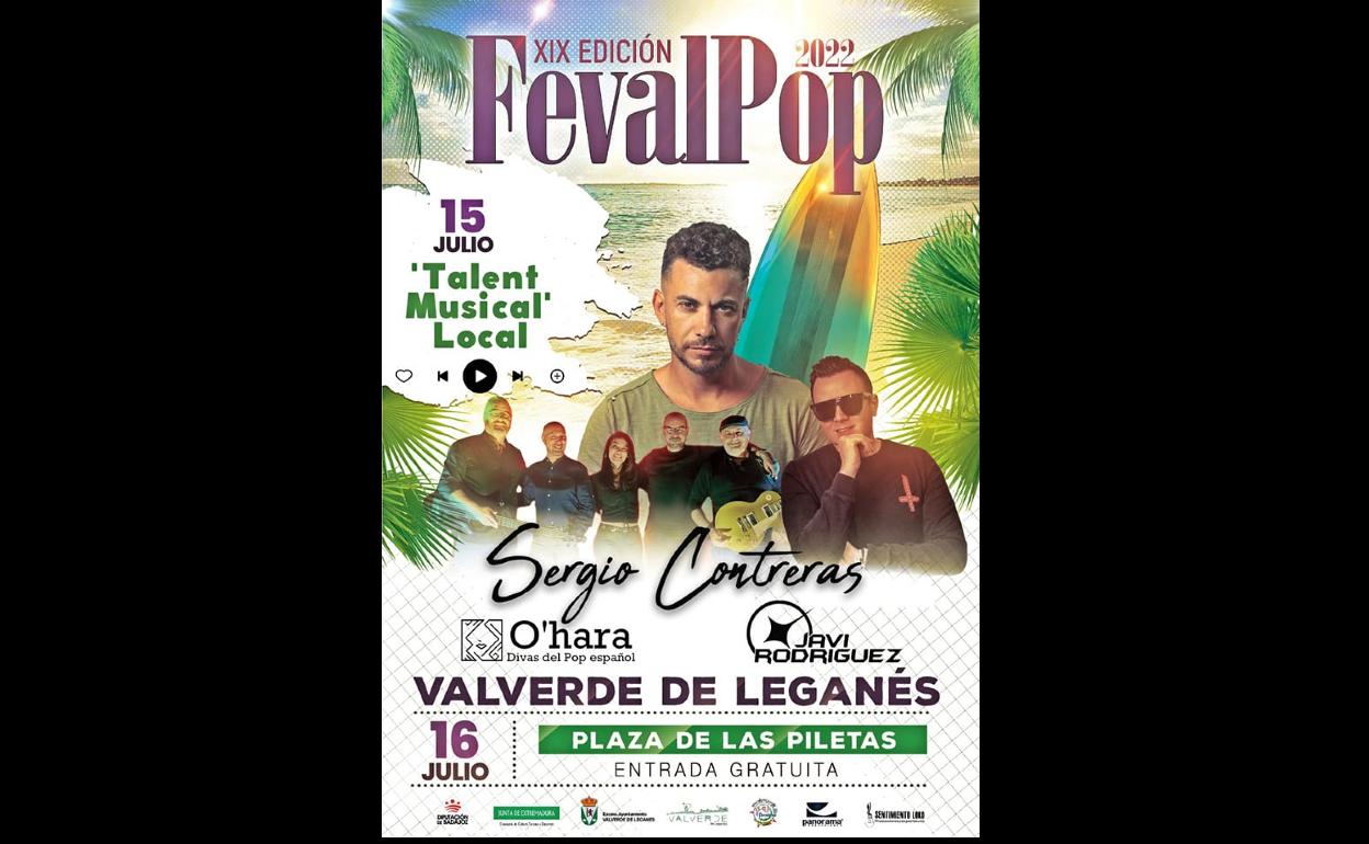 Cartel de la XIX Edición de Fevalpop en Valverde de Leganés