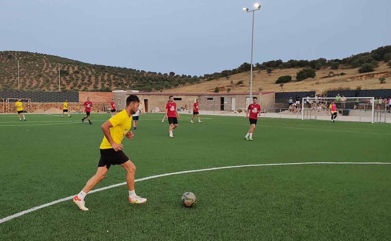 Encuentro de la segunda jornada de fútbol 7 en Valverde de Leganés