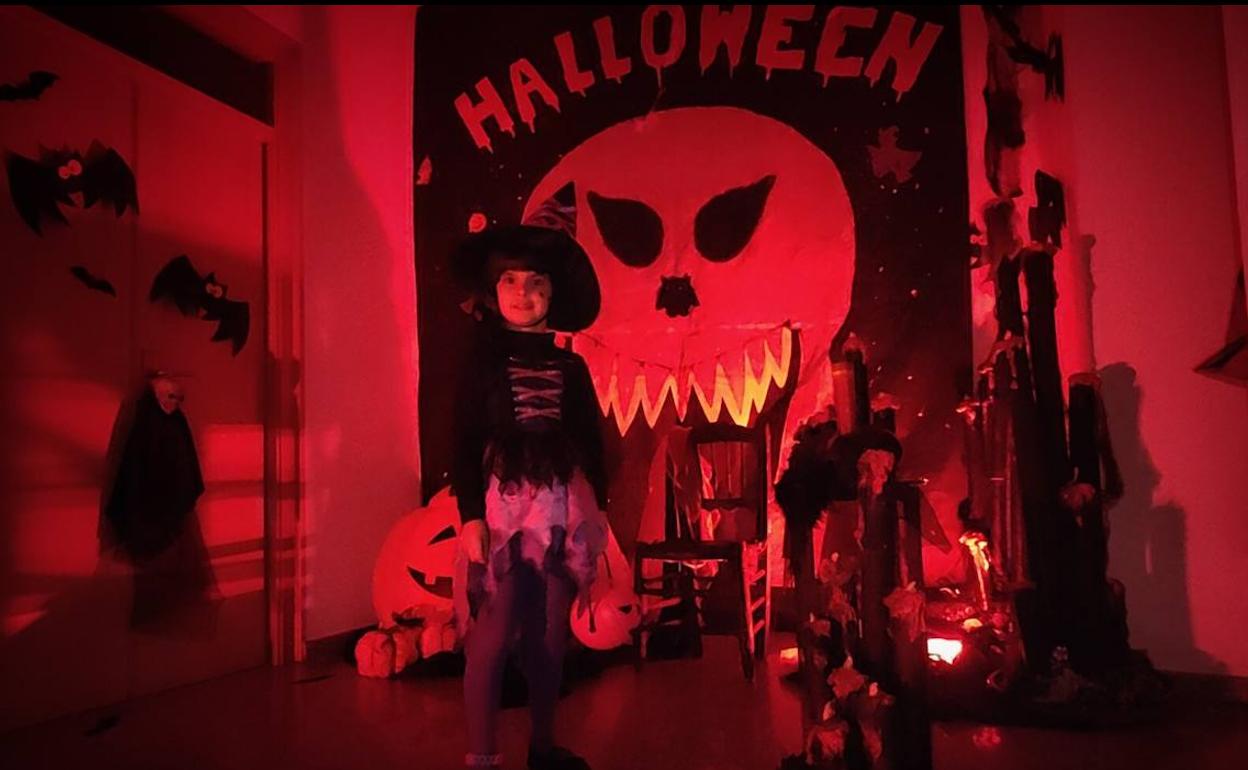 Una de las pequeñas que han pasado por el pasaje del terror