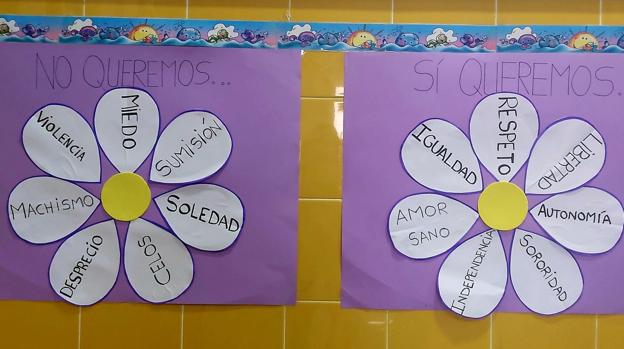 Flores con los mensajes