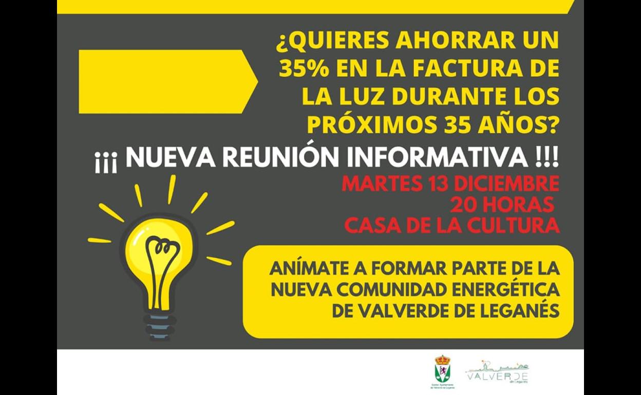 Ahorro: Esta tarde hay una nueva reunión para la Comunidad Energética Local