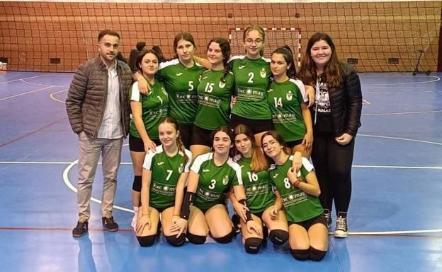 Equipo cadete en su partido contra el CV Berlanga