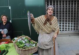 Vendedoras de pescado pregonando por las calles