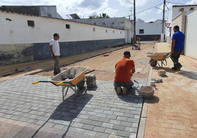 Trabajos en la calle Manuel Pinilla Hernández