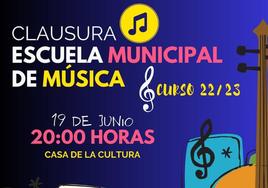 Este lunes clausura el curso la Escuela Municipal de Música