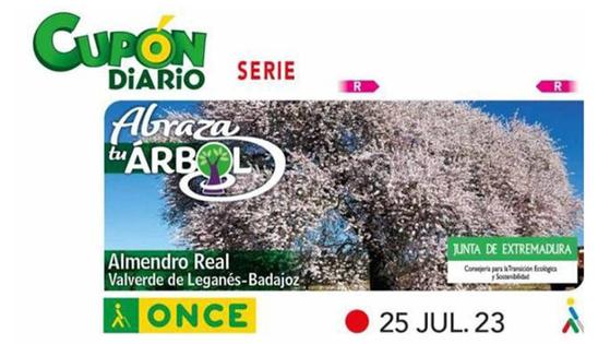 El Almendro Real será protagonista del Cupón Diario del 25 de julio