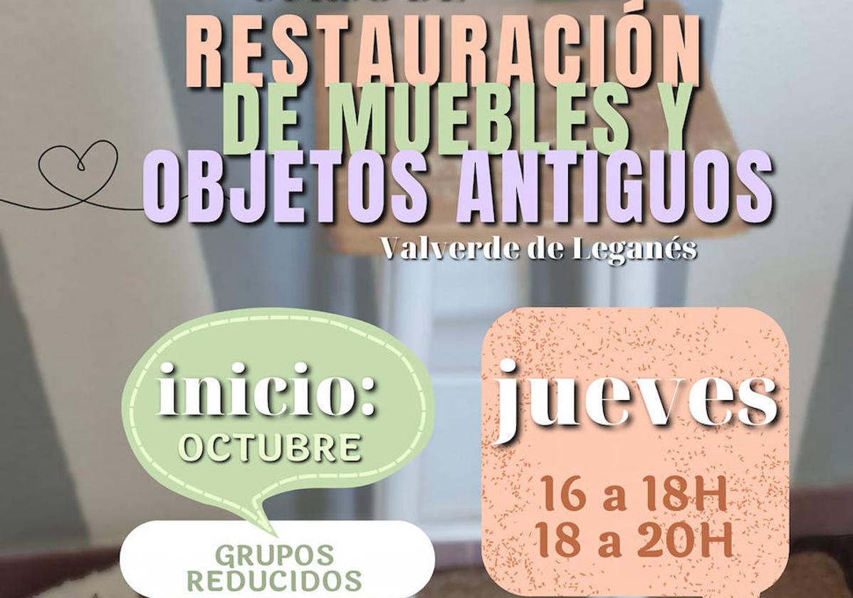 El curso de restauración de muebles y objetos antiguos es los jueves