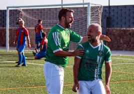 Canuto y Josu, dos de los goleadores del partido