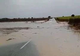 Estado en el que estaba la carretera de Valverde a Badajoz esta mañana