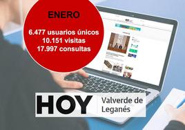 HOY Valverde de Leganés cierra enero con 10.100 visitas