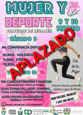 ¡Aplazadas las jornadas 'Mujer y Deporte'!