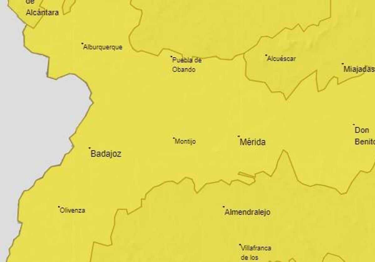 Alerta amarilla por tormentas para este sábado