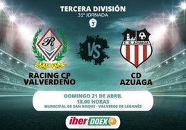 Esta tarde, Racing CP Valverdeño – CD Azuaga