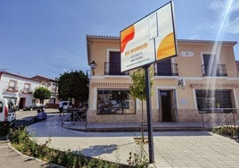 Pantalla instalada en el Llano del Lagar