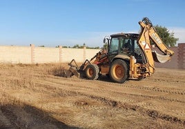 Comienzo de los trabajos en la nueva parcela