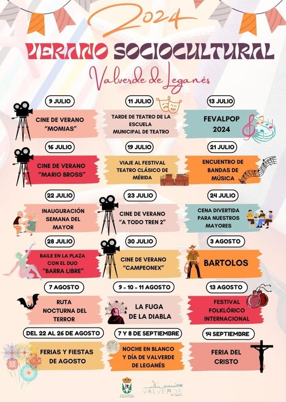 El Ayuntamiento publica el calendario de eventos para las próximas semanas