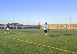 Durante uno de los encuentros de fútbol 7