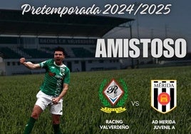 Esta tarde, Racing CP Valverde frente al juvenil del AD Mérida