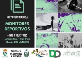 El lunes acaba el plazo para presentarse a la convocatoria de monitores deportivos