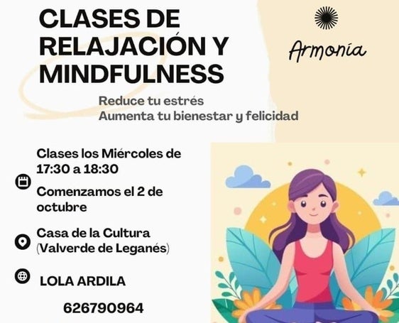 Las clases de mindfulness comienzan el próximo 2 de octubre