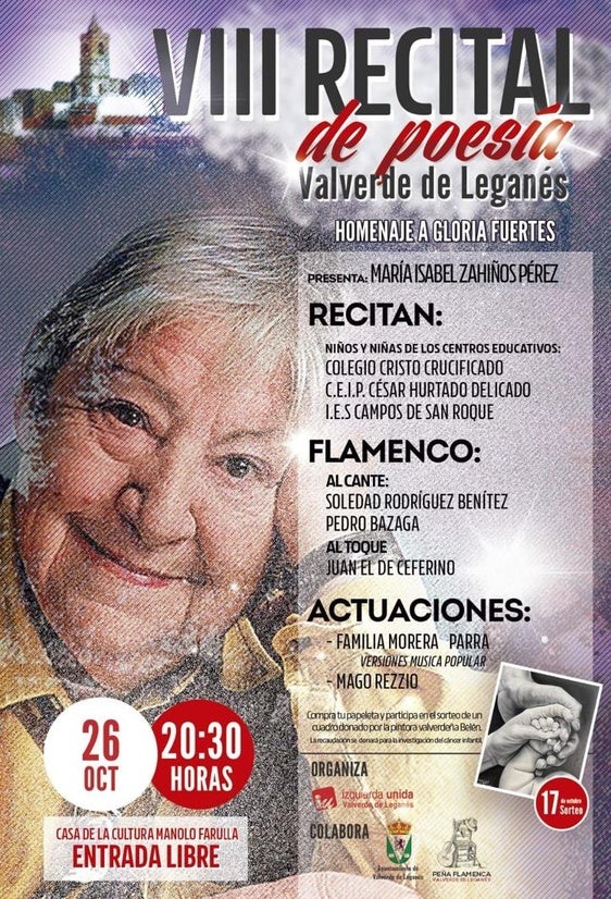La octava edición del Recital de Poesía será el 26 de octubre