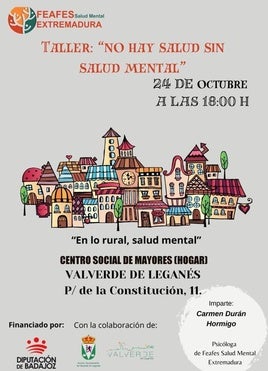 El Centro Social de Mayores acoge esta tarde un taller sobre salud mental