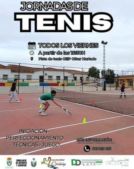 Las jornadas de tenis se celebrarán todos los viernes