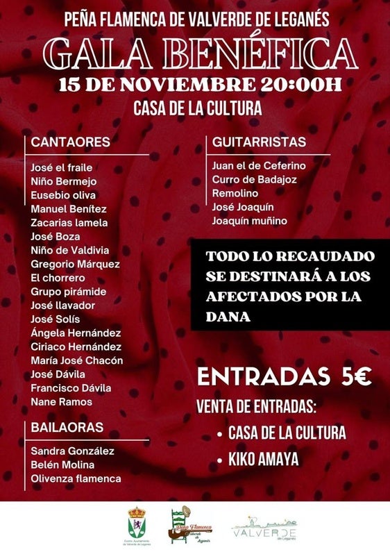 La Peña Flamenca organiza una gala solidaria con los afectados por la Dana