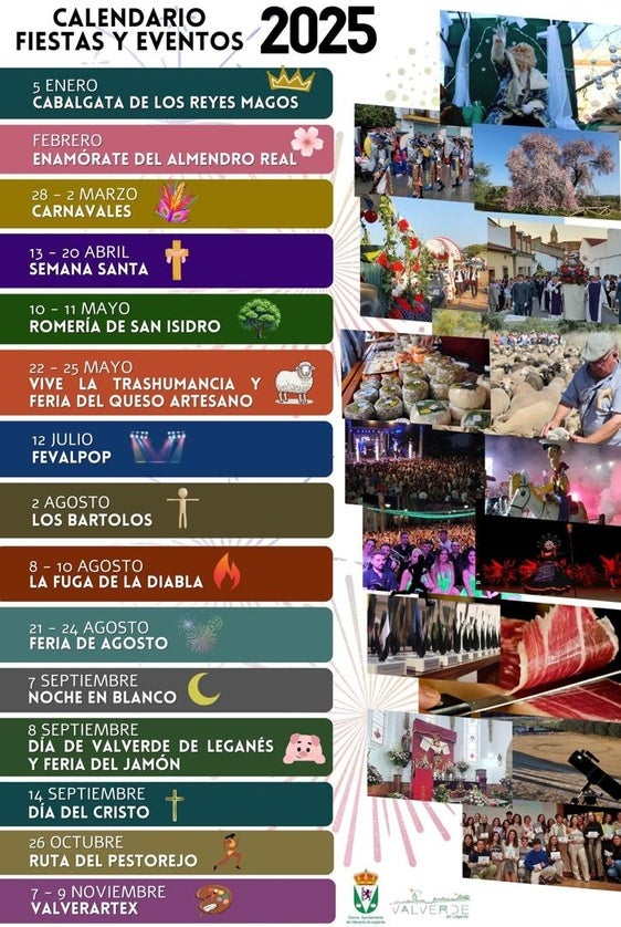 Una vez finalizadas las Navidades, Valverde se prepara para un 2025 lleno de eventos y fiestas