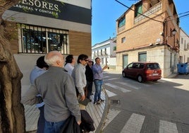Durante la visita a las zonas de la obra