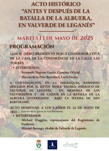Este martes es el acto histórico 'Antes y después de la Batalla de La Albuera, en Valverde de Leganés'