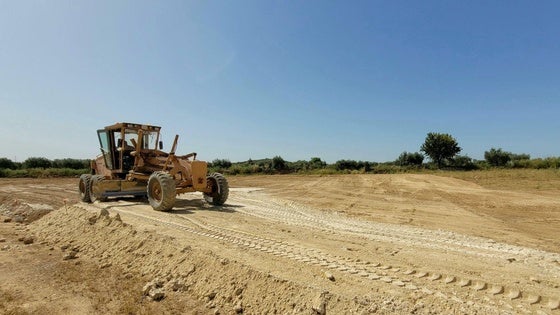 Avanzan las obras del parking de autocaravanas