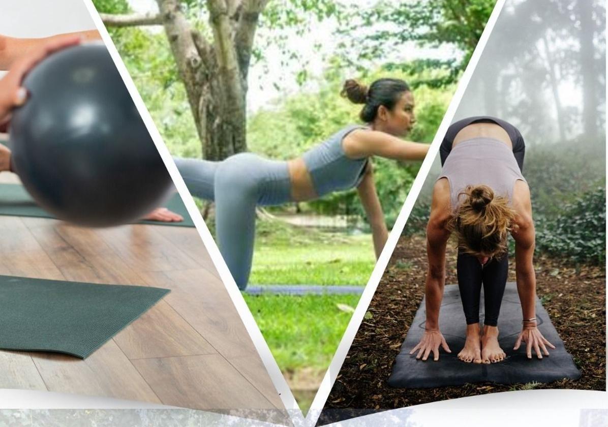 El pilates se traslada a la piscina durante el verano