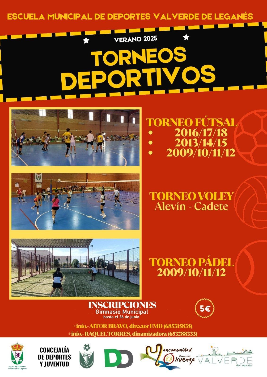 Abiertas las inscripciones a los torneos deportivos del verano