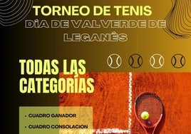 Inscripciones abiertas para el torneo de tenis 'Día de Valverde de Leganés'