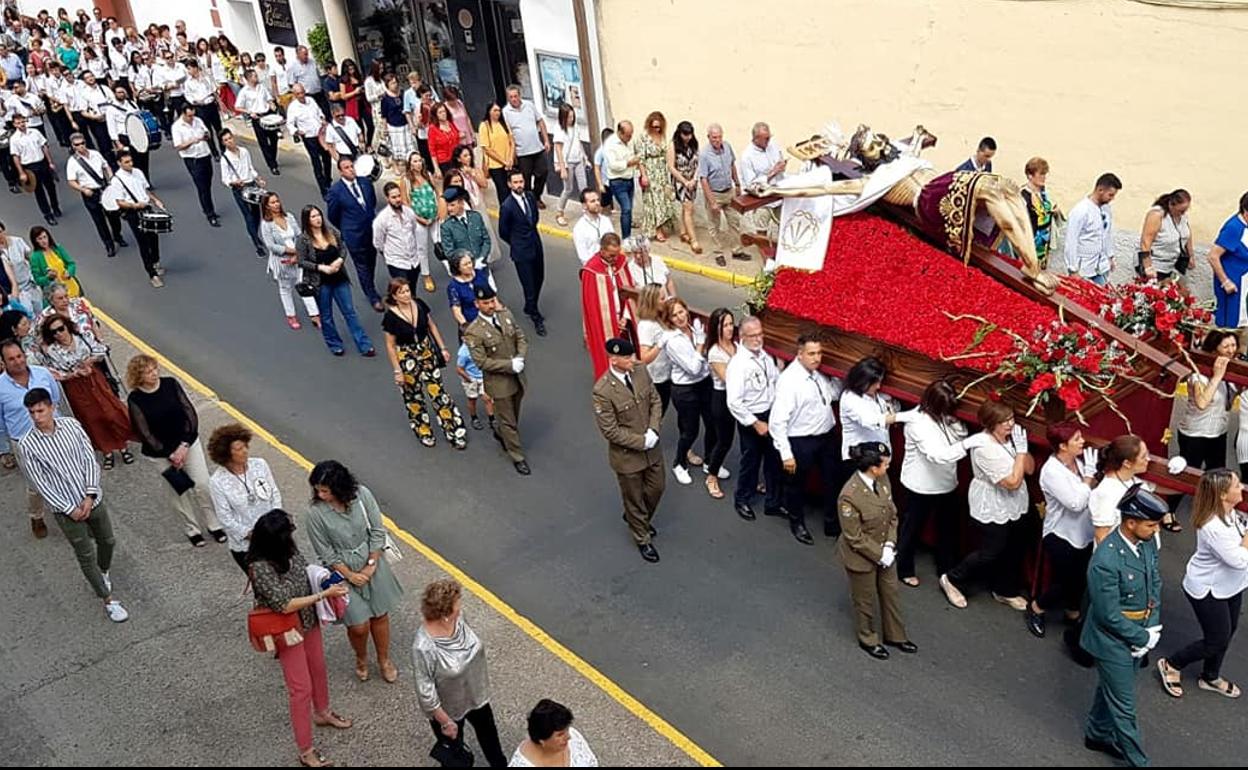 Última procesión en el Día del Cristo, en el 2019