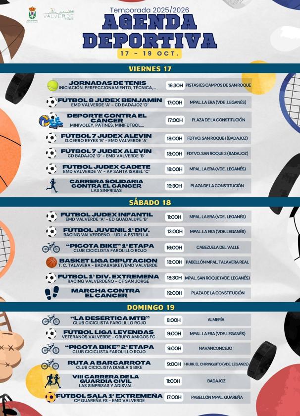 Actividades deportivas para el fin de semana