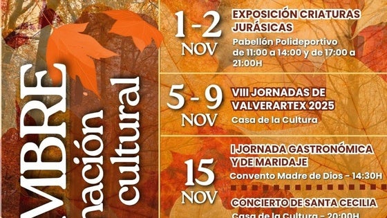 No pierdas detalles de la programación de actividades de noviembre