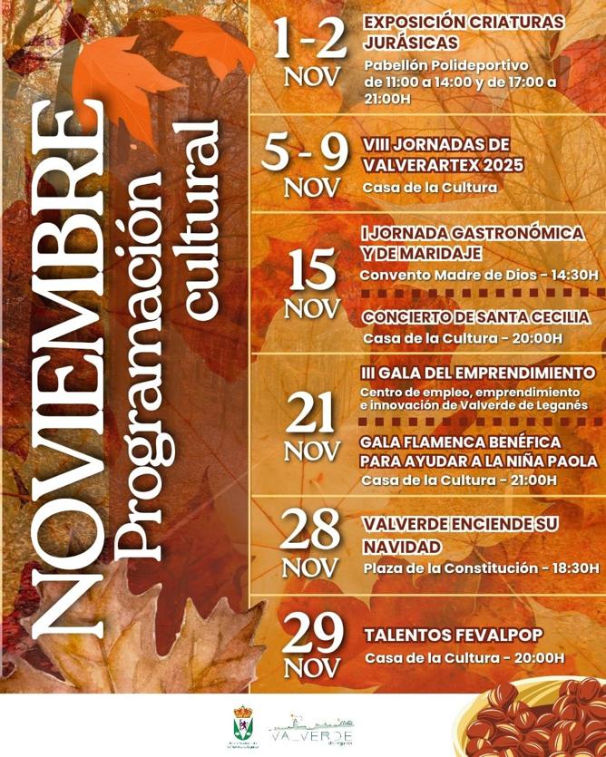 No pierdas detalles de la programación de actividades de noviembre