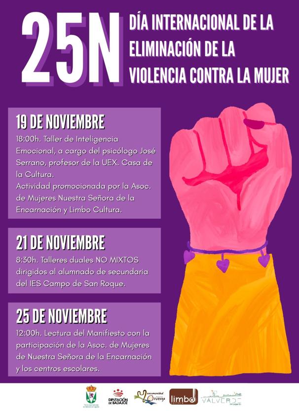 El municipio conmemorará el 25N con una programación centrada en la educación y la concienciación