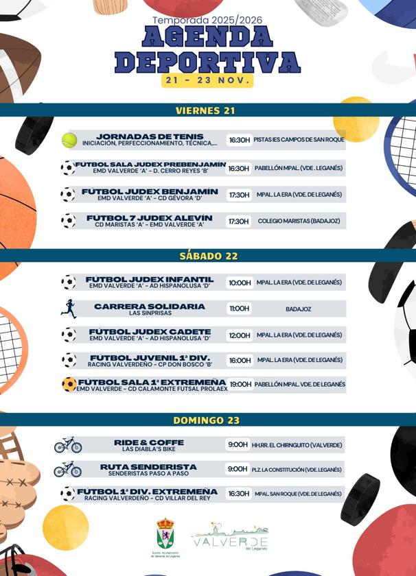 Valverde se prepara para otro fin de semana cargado de deporte