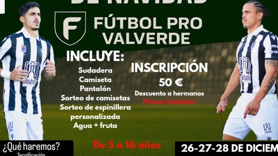 Este año Valverde acogerá un Campus de Fútbol en Navidad