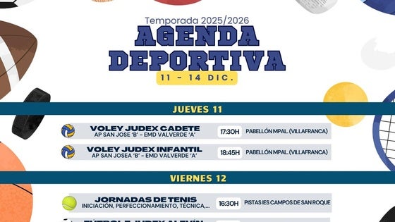 Agenda deportiva del fin de semana en Valverde de Leganés