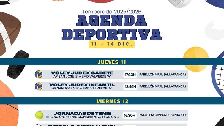 Agenda deportiva del fin de semana en Valverde de Leganés