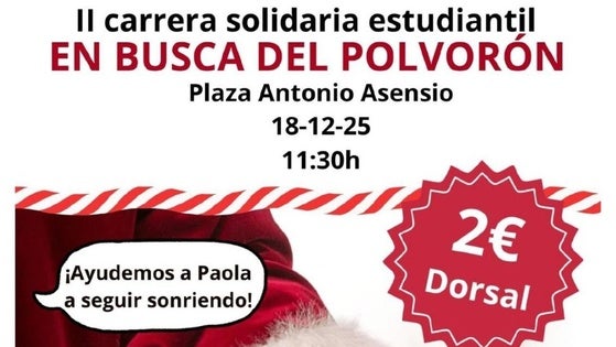 Este jueves es la segunda edición de la carrera solidaria estudiantil 'En busca del polvorón'